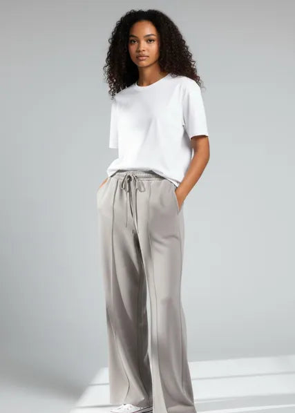Taupe broek met steekzakken
