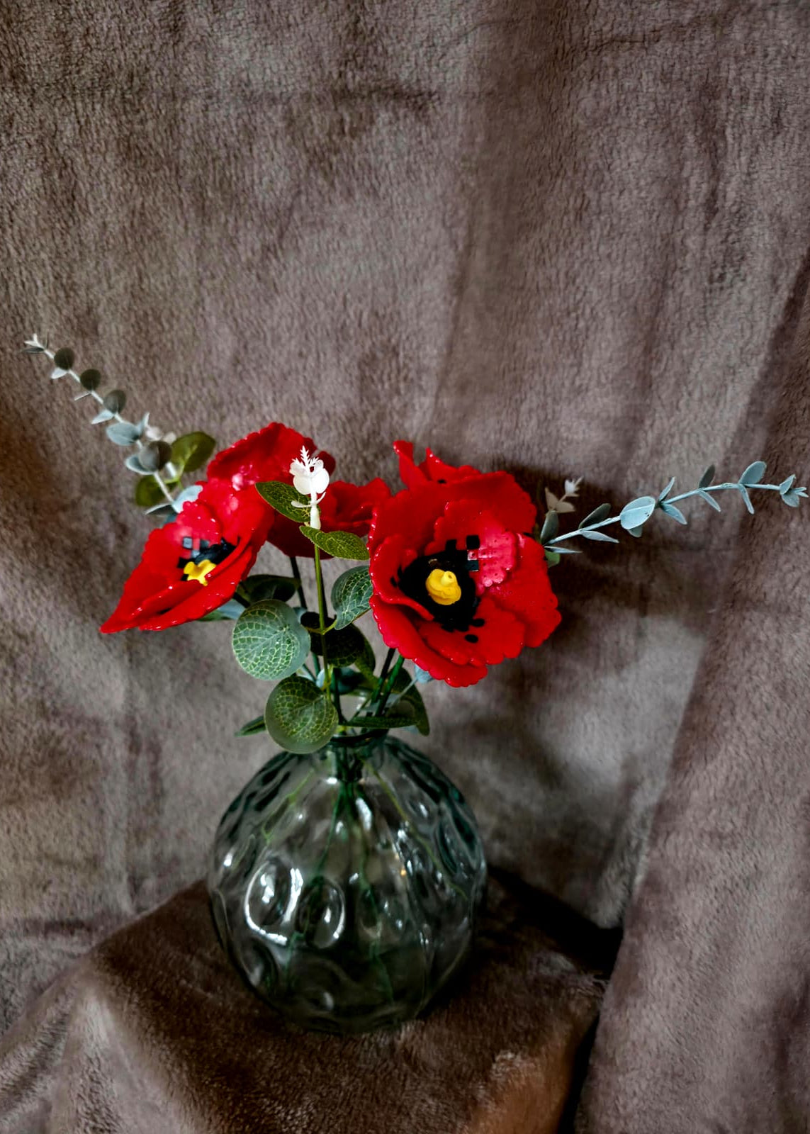 Handgemaakt Rood Bloemenboeket