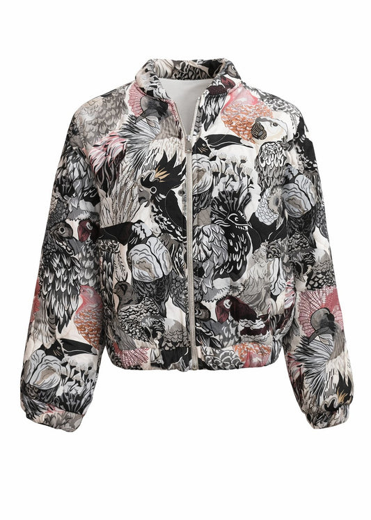 dames bomberjack met print