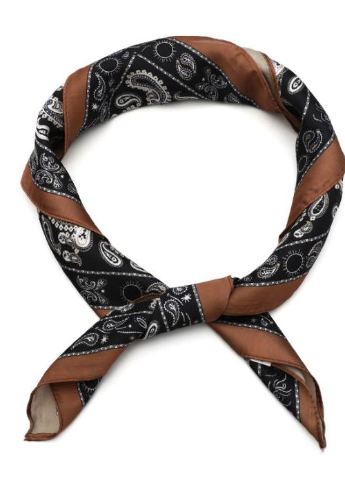 Sjaaltje Paisley Zwart-Bruin