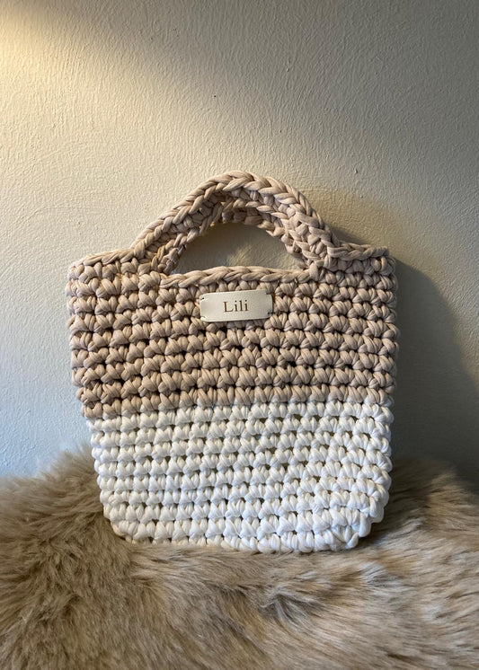 Lili - Handgemaakte Gehaakte Tas Wit/Beige