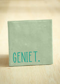 tegeltje geniet