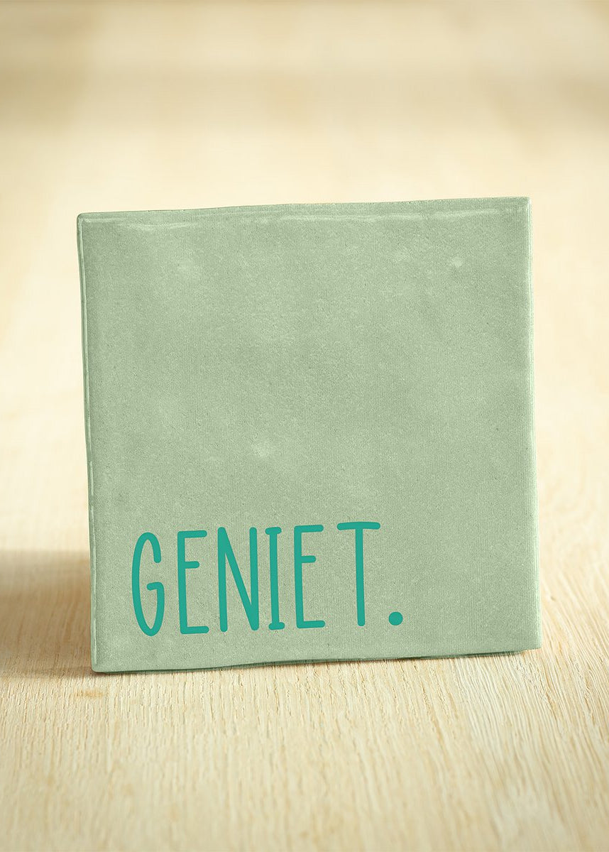 tegeltje geniet